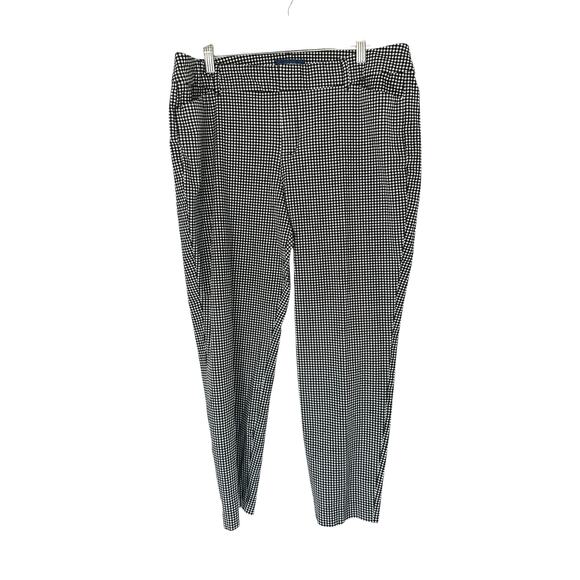 Old Navy Plus Black White Gingham Office Career Work Pixie Ankle Pants Size 16 - Picture 1 of 11
